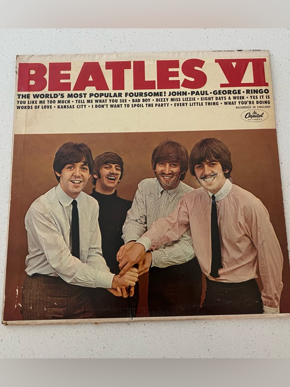 The Beatles VI Album Cover - Beatles VI 6 Capitol Records T 2358 LP Vinyl Album